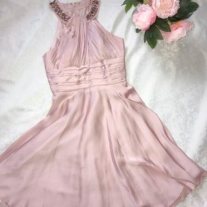 Formal high low blush dress